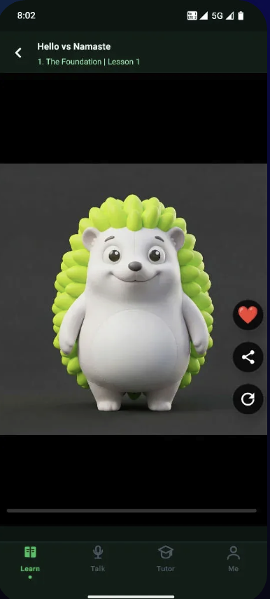 LearnBuddy Lesson Screen